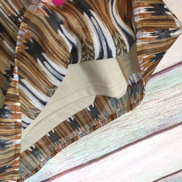 Sara Michelle Petite Multicolor 3/4 Sleeve Top - Picture 5 of 5